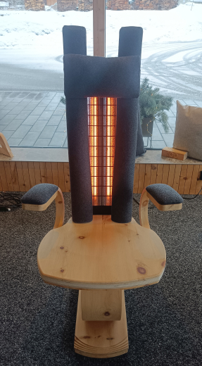 Infrarotstuhl LL30 Chair in Zirbe &quote;Loden Grau&quote;