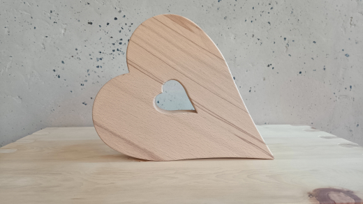 Holz-Herz &quote;Buche&quote;