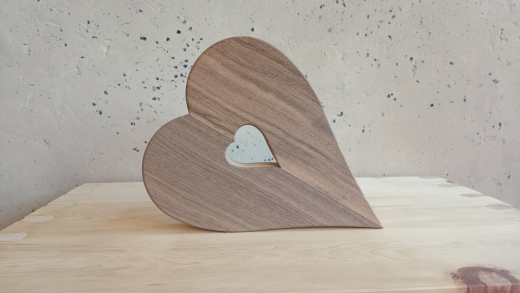 Holz-Herz "Nussbaum"