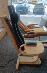 Infrarotstuhl LL30 Chair in Zirbe Loden Grau